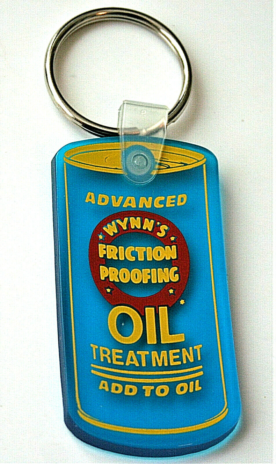 Wynn's Friction Proofing Oil Engine Treatment Can Promo Key Chain 1980s NOS New 