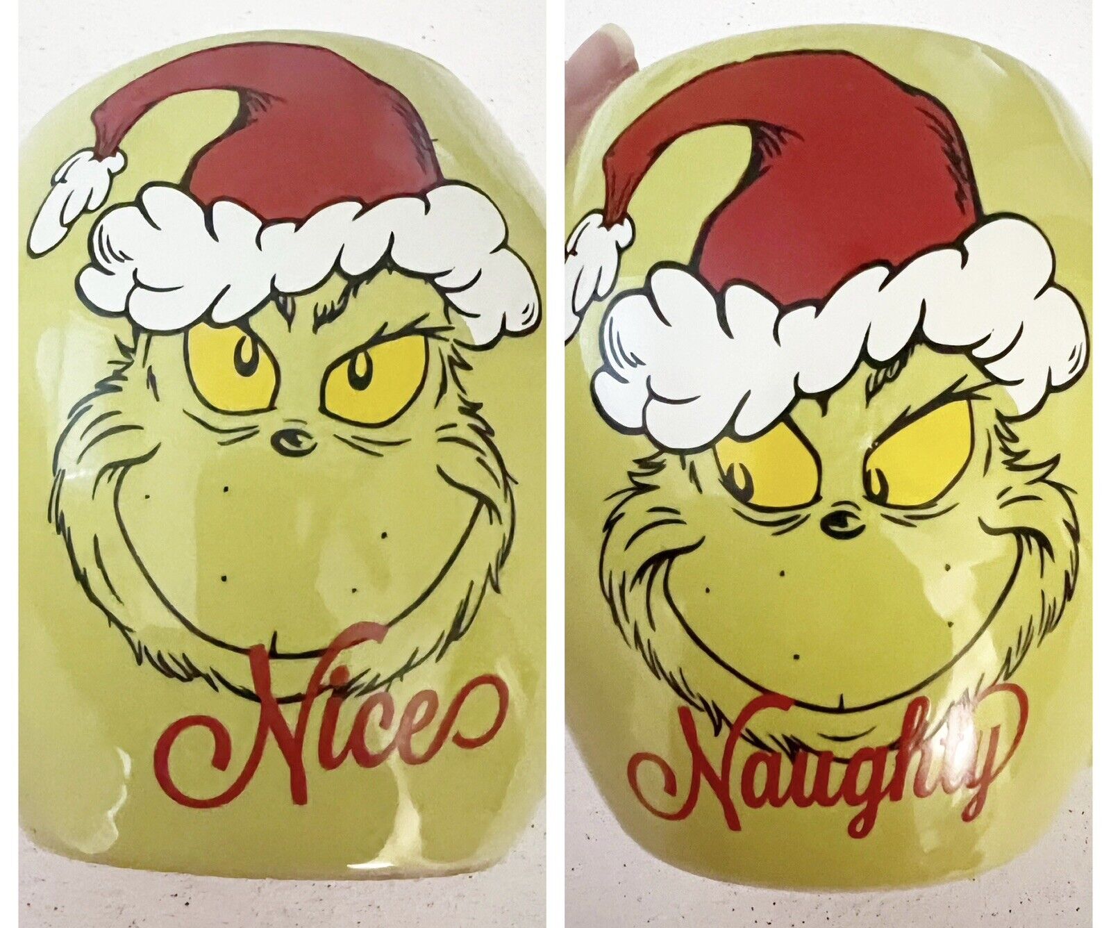 Dr. Seuss The Grinch Who Stole Christmas Naughty Nice Mug - 2 Sided