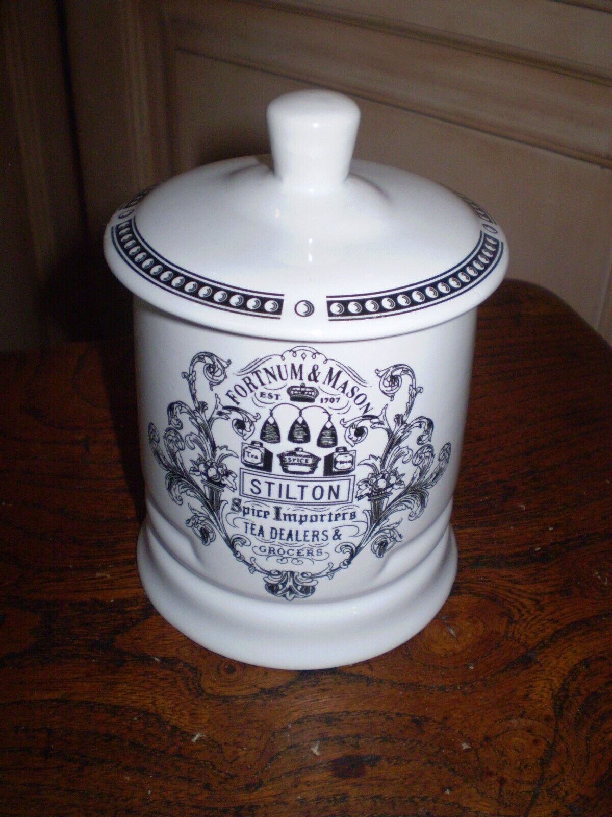 Vintage Fortnum & Mason English Storage jar, Kitchenalia, Great condition