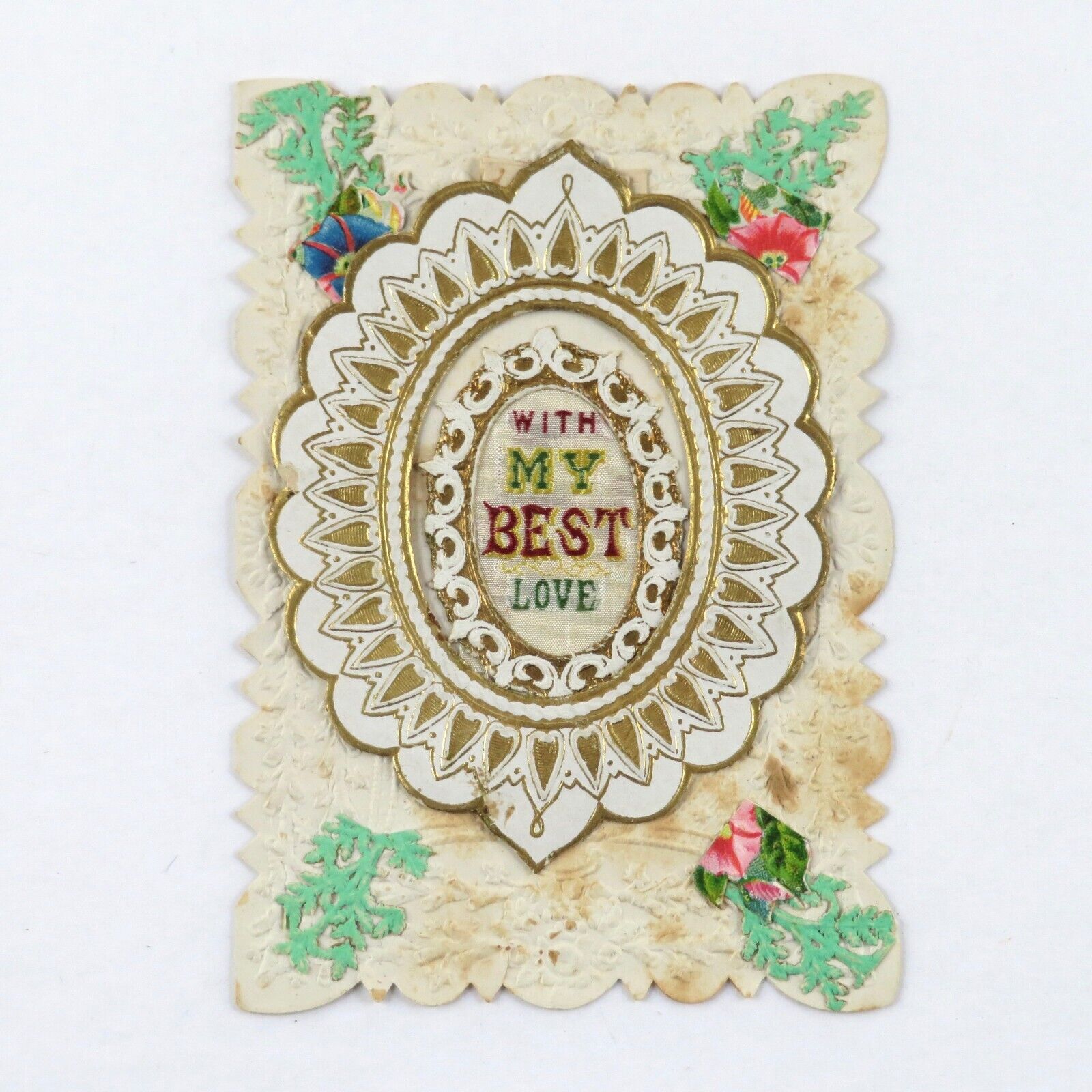Antique Victorian Paper Valentine Embossed \