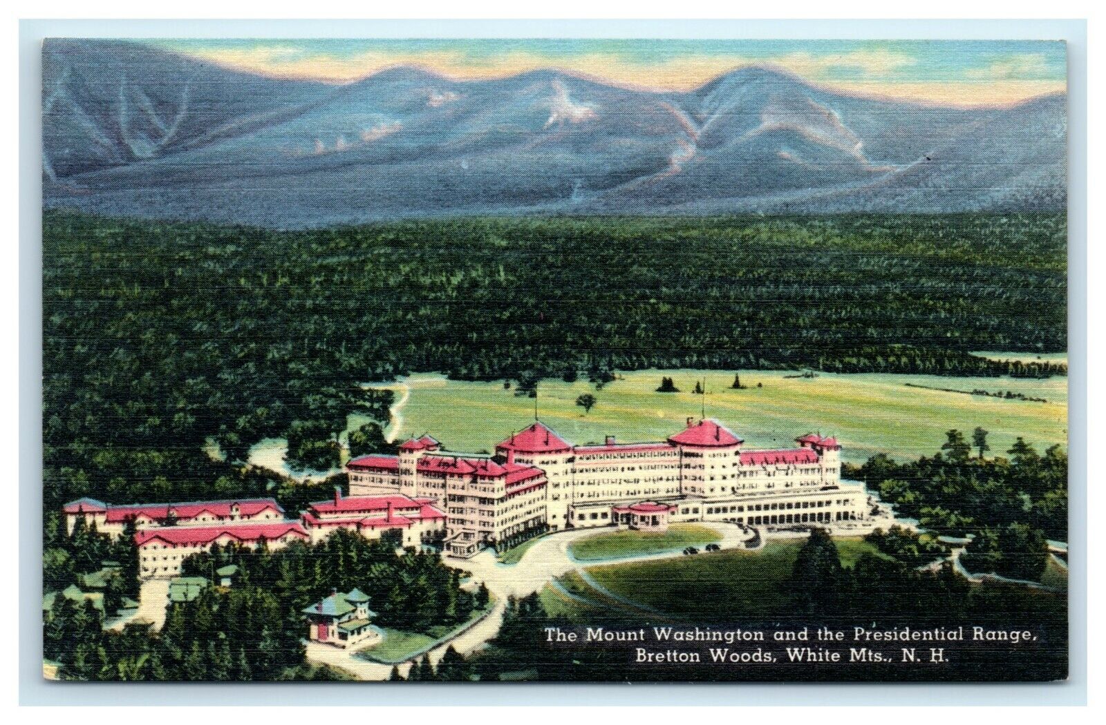 POSTCARD Mount Washington Presidential Range Bretton Woods New Hampshire NH