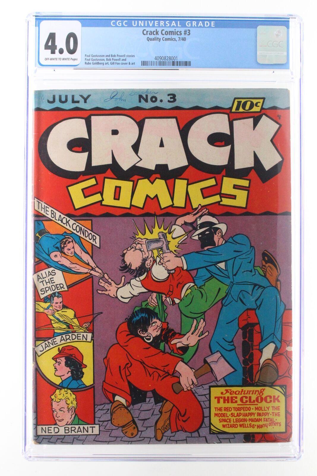 Crack Comics #3 - Quality 1940 CGC 4.0 
