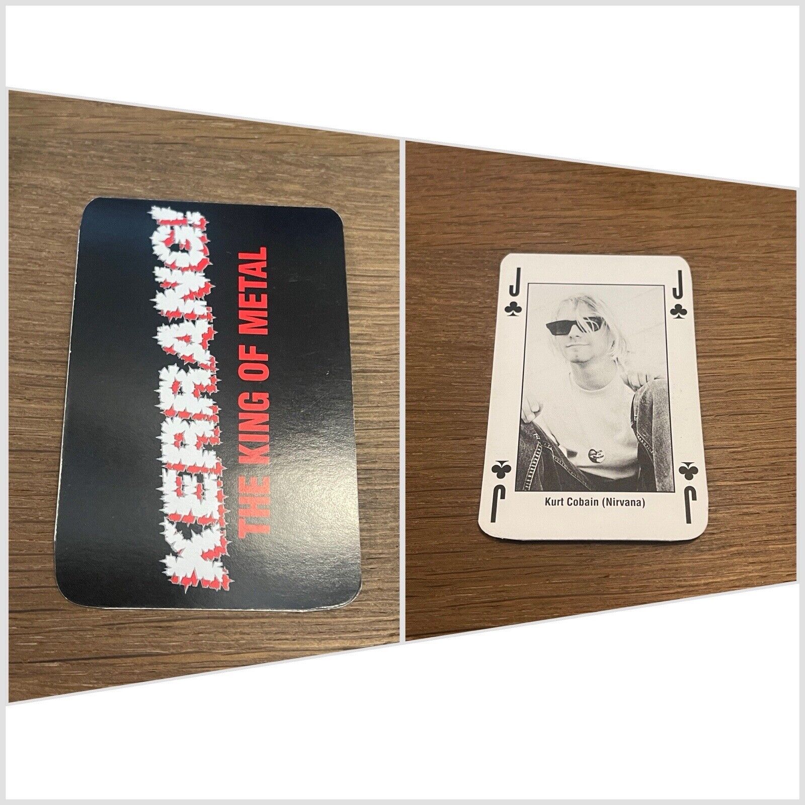 1993 Kerrang King of Metal Playing Cards Kurt Cobain Nirvana ROOKIE CARD RARE 