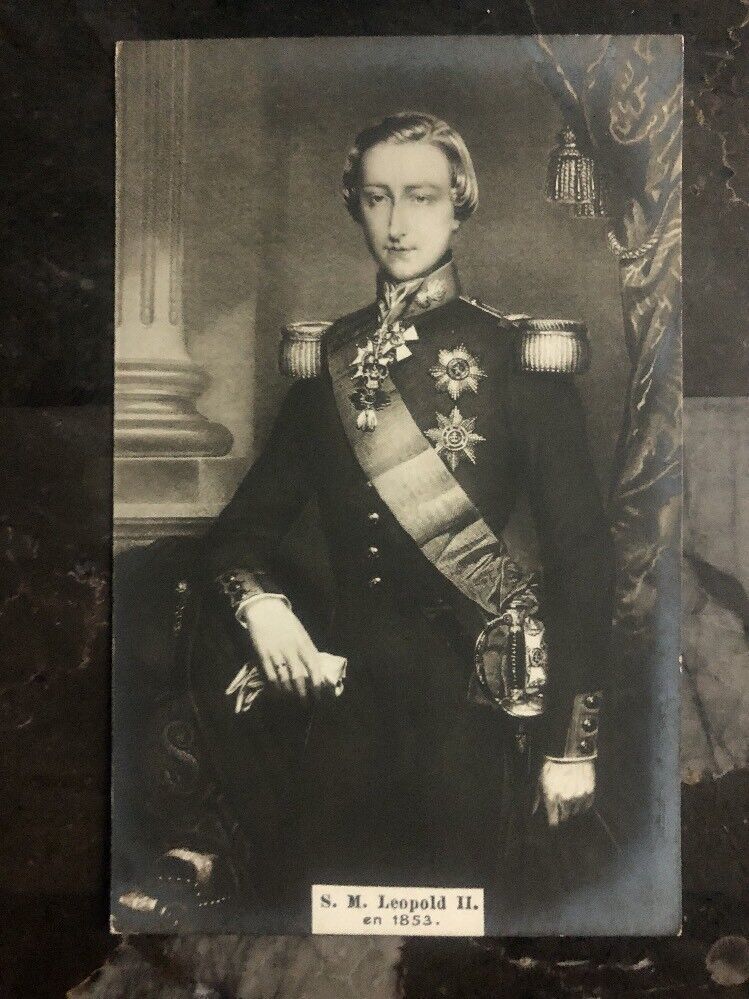 Mint Belgium Real Picture Postcard RPPC HM Leopold II 1853