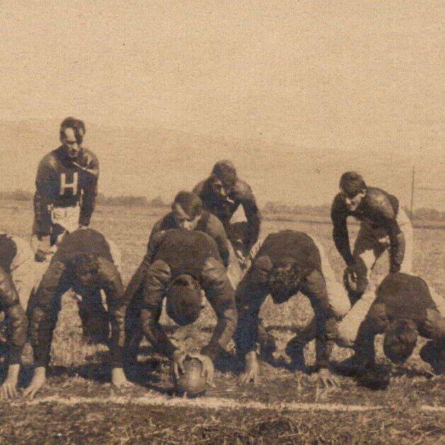 Antique 1900s Early Football Game Amateur Photo Photograph #1