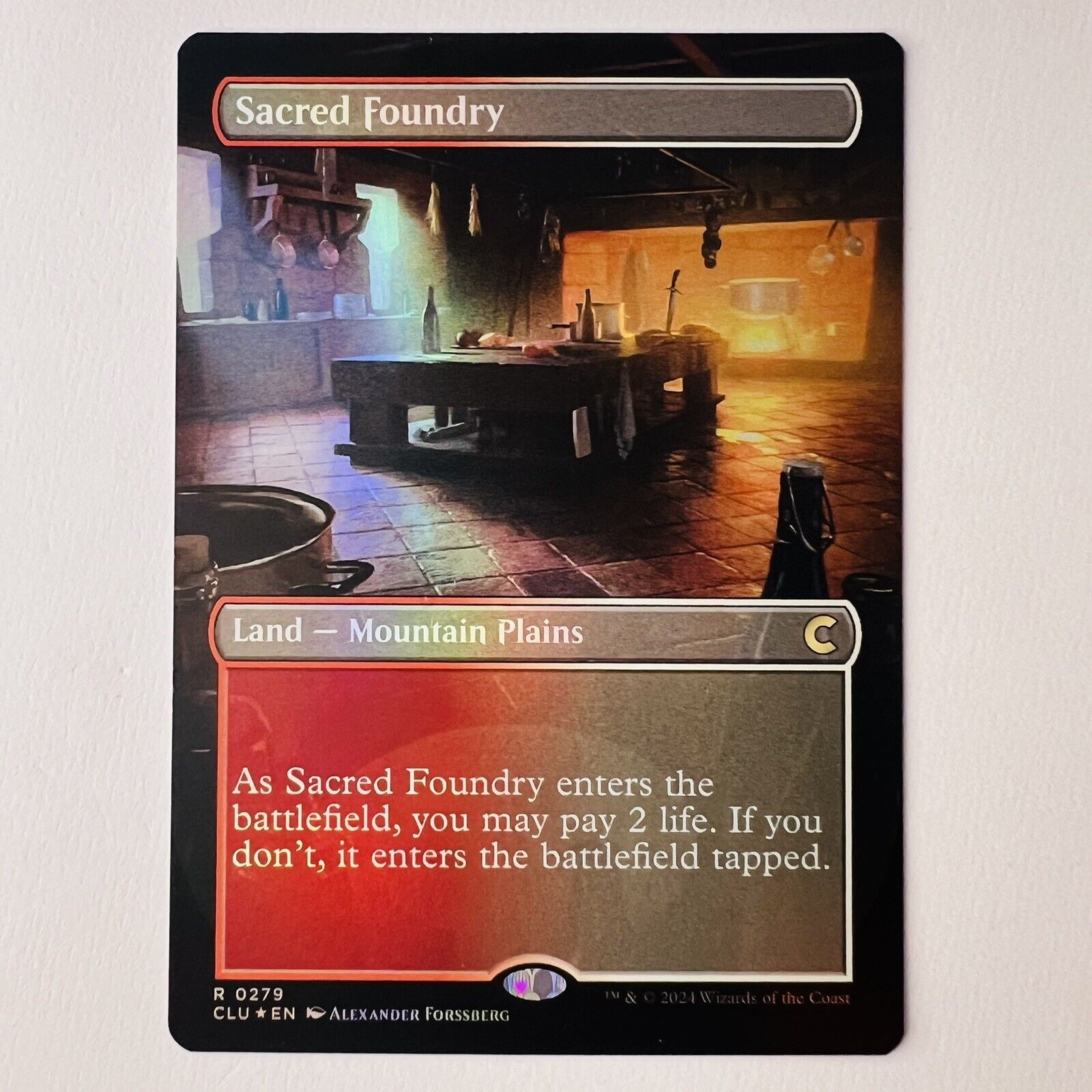 Magic The Gathering Mtg Sacred Foundry Foil Borderless Cluedo Excellent