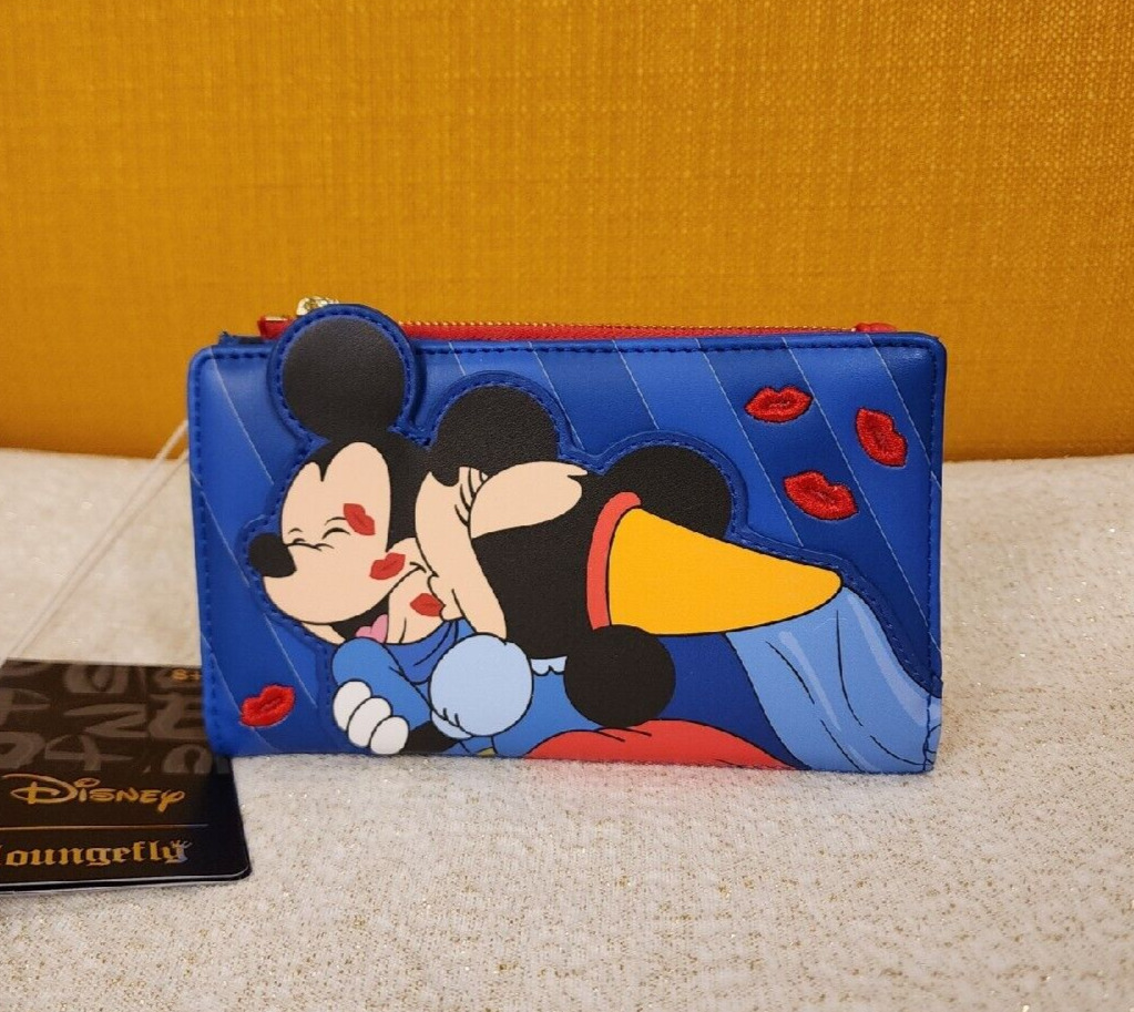 Loungefly Disney Brave Little Tailor Minnie and Mickey Mouse Flap Wallet NEW