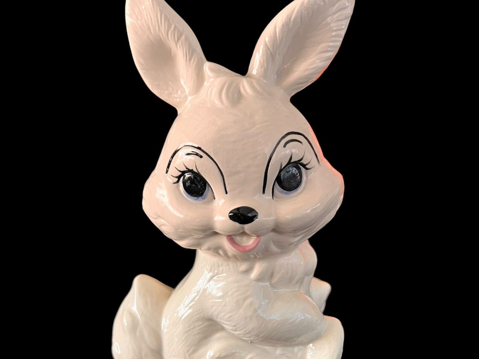 Vintage 8” Ceramic White Bunny Sculpture Home Decor Easter Figurine