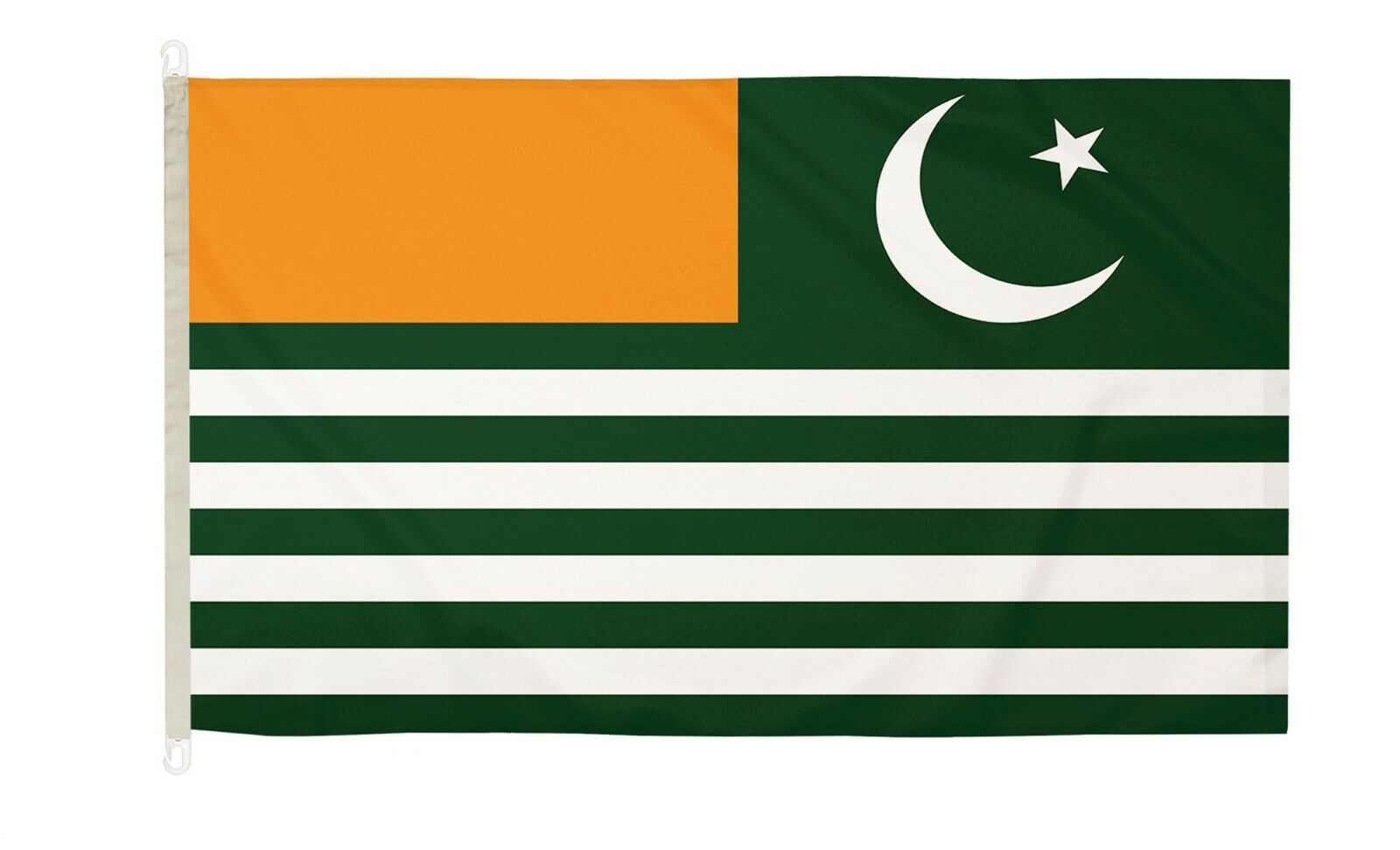 DuraFlag Kashmir 5ft x 3ft Flag with Clips And Hooks
