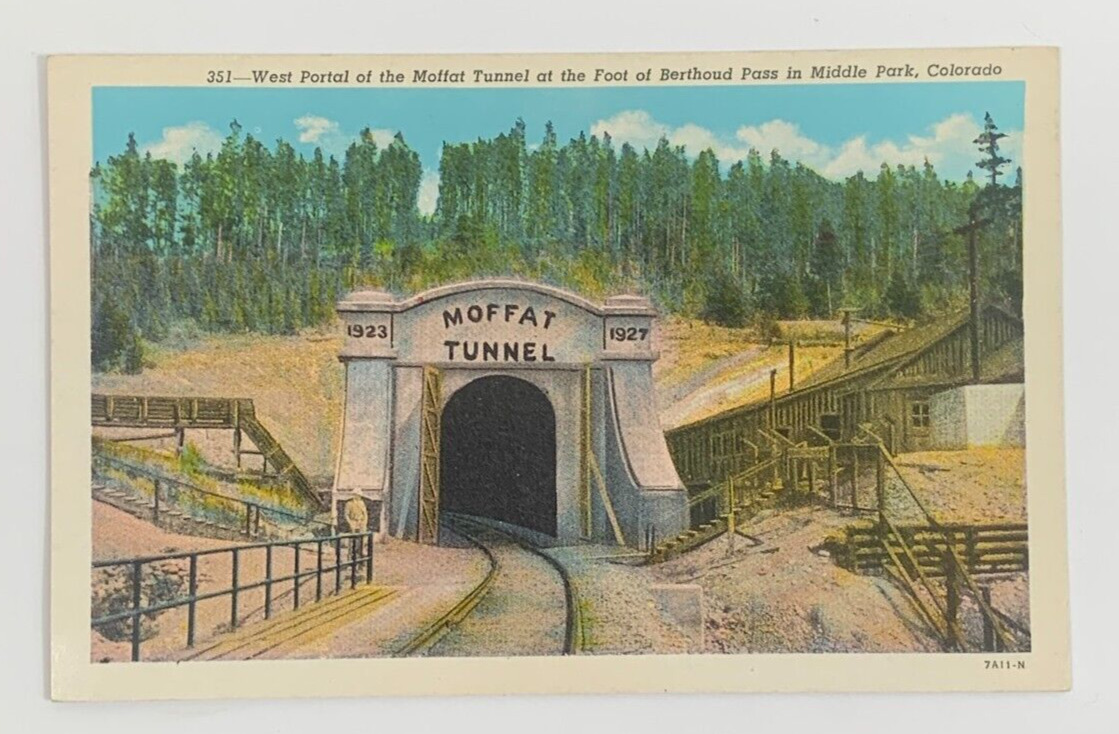 West Portal Moffat Tunnel at Foot of Berthoud Pass in Middle Park CO Postcard