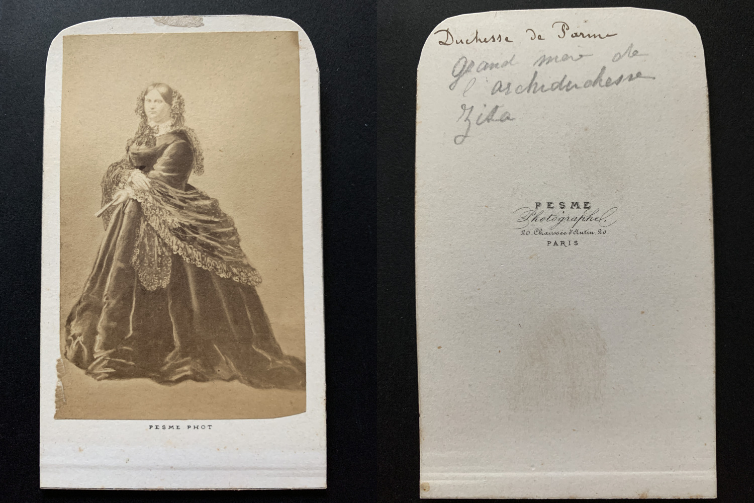 Pesme, Paris, Louise Marie Thérèse d\'Artois, Duchess of Parma Vintage albumen p