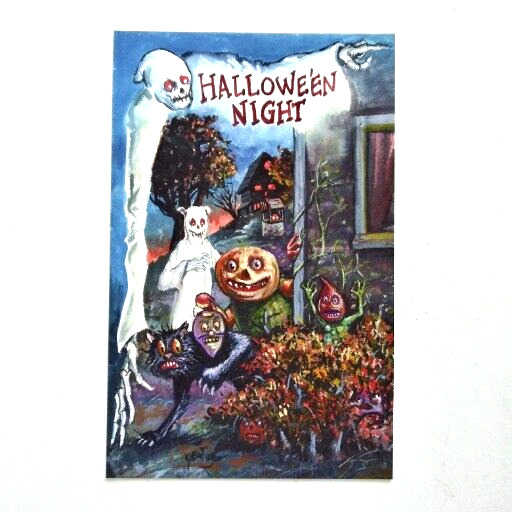 Matthew Kirscht Halloween Postcard  2023  Halloween Night  Signed  # 7/75