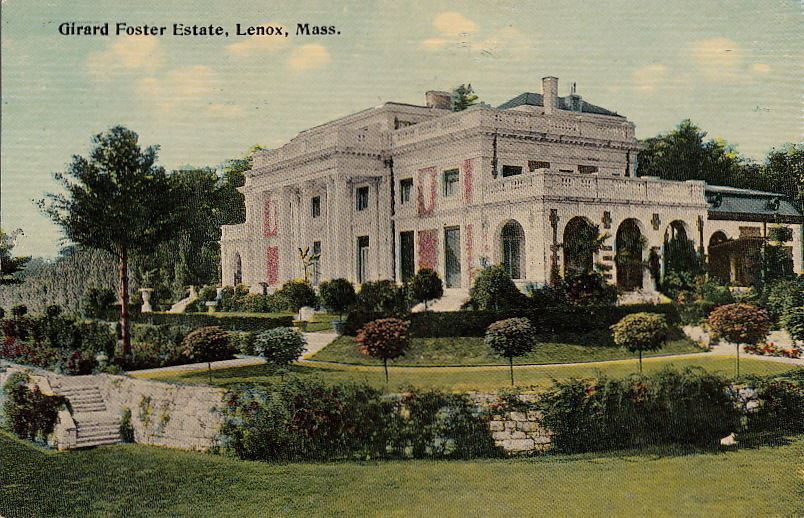 Postcard Girard Foster Estates Lenox MA