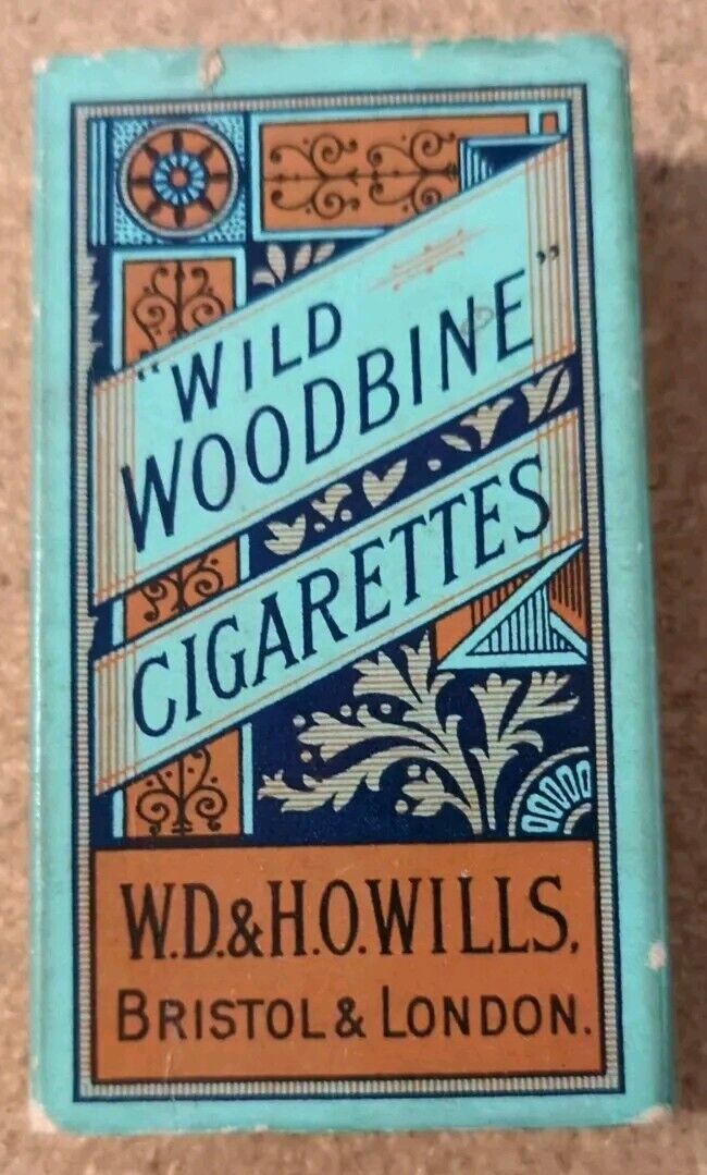 1930\'S WILLS\'S WILD WOODBINE VINTAGE CIGARETTE PACK EMPTY BRISTOL & LONDON
