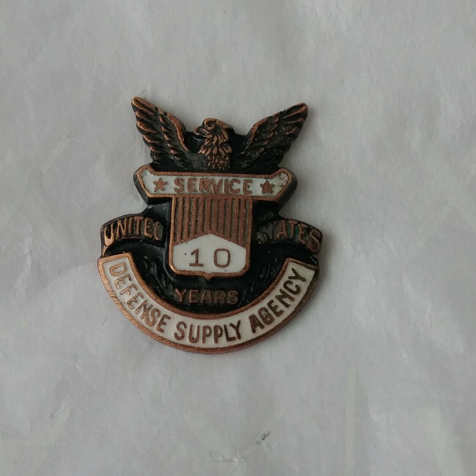 Defense Supply Agency 10 Year Service Pin Made by His Lordship NYC