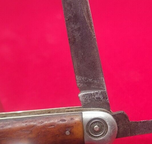 Vintage JA Henckels Friodur Inox Pen Knife-Nice Stag Scales Germany