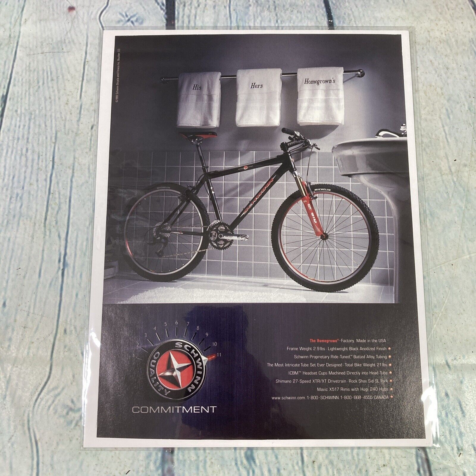 2000 Schwinn Homegrown Bicycle Vintage Print Ad/Poster Promo Art Magazine Page