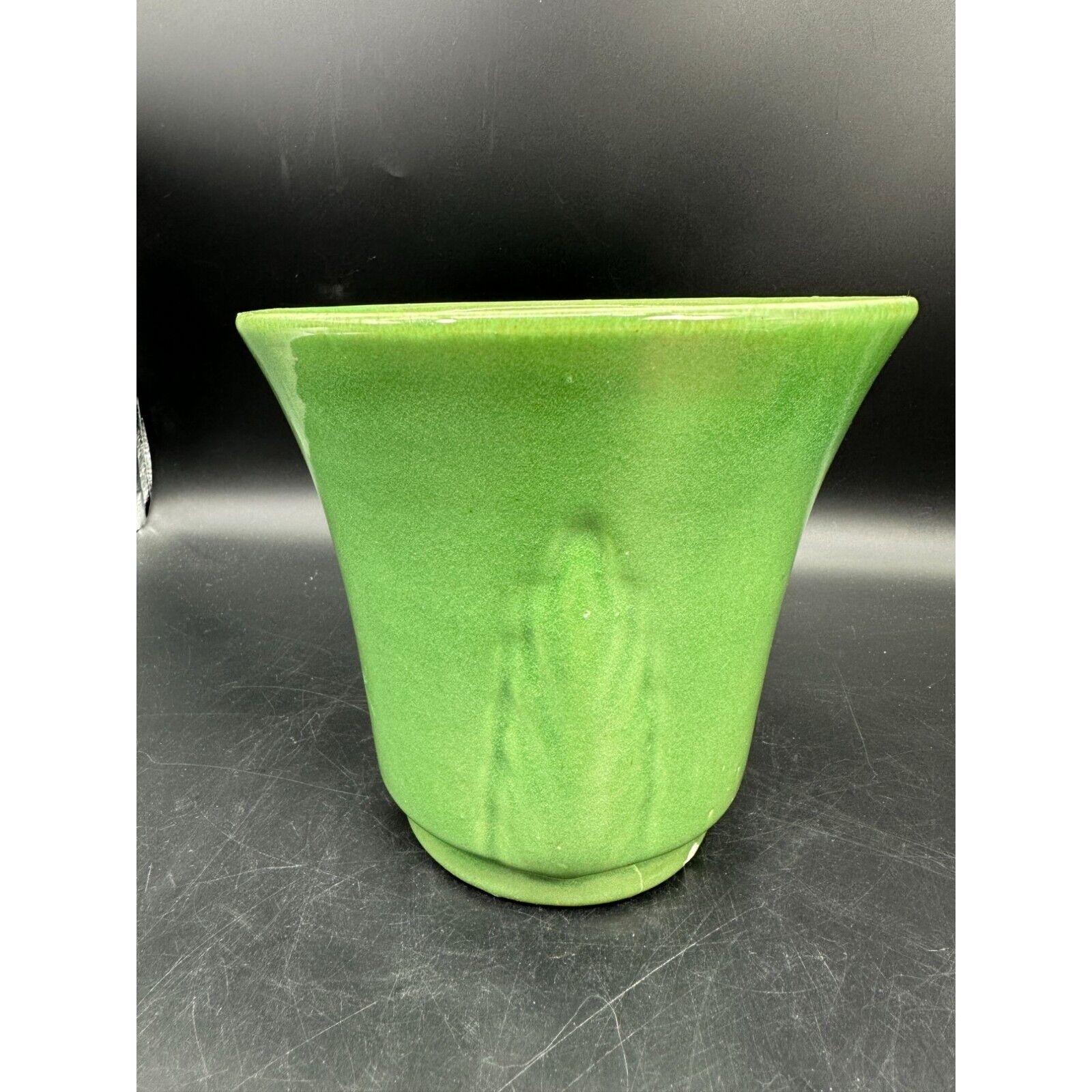 Planter Vintage Green Ceramic MCM