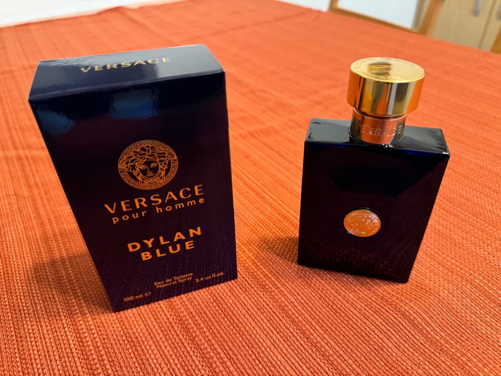 Versace Dylan Blue EDT 3.4 oz / 100 ml Men\'s Fragrance With Box 99% Full