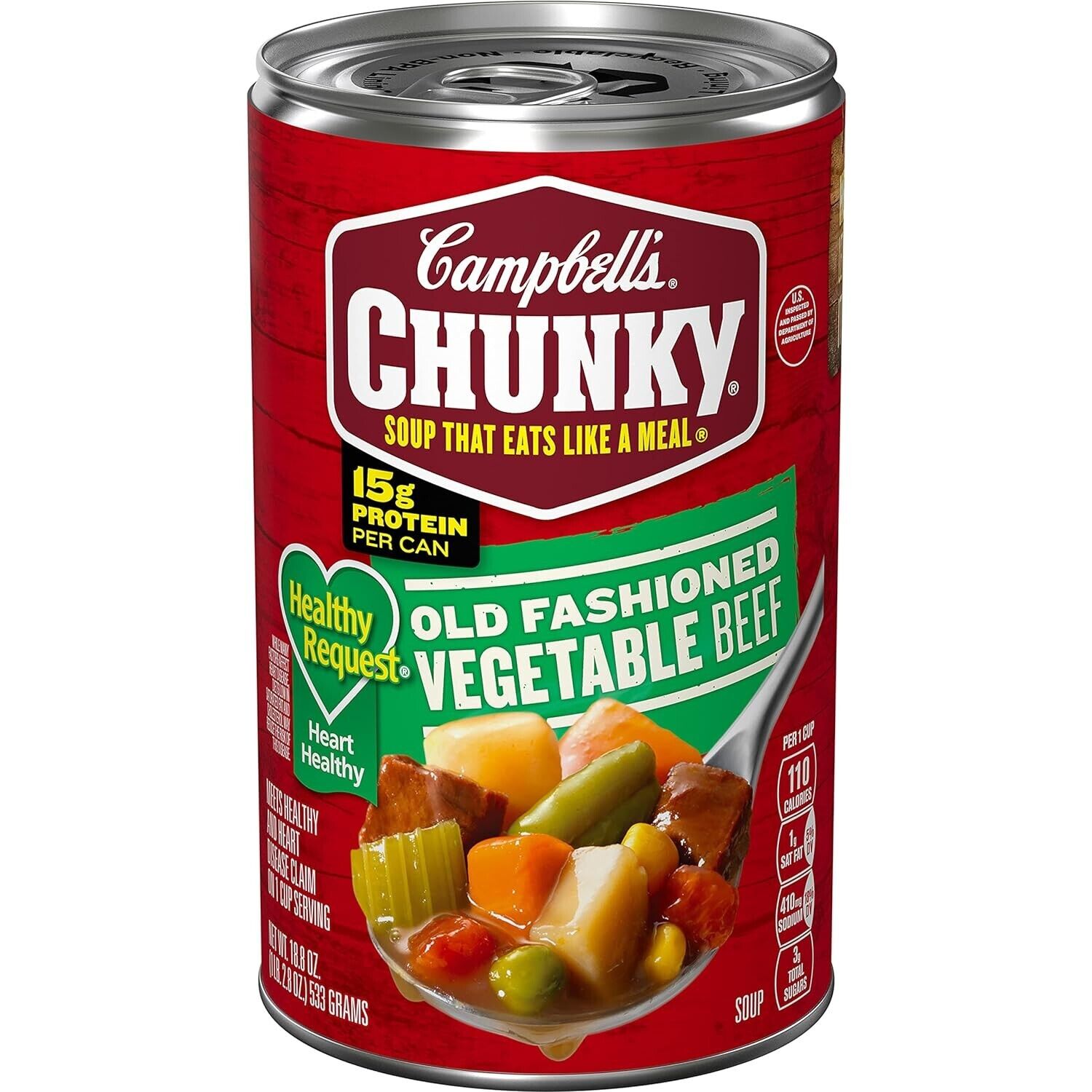 Campbell’s Chunky Healthy Request Soup, Old Fashioned Vegetable Beef Soup, 18.8