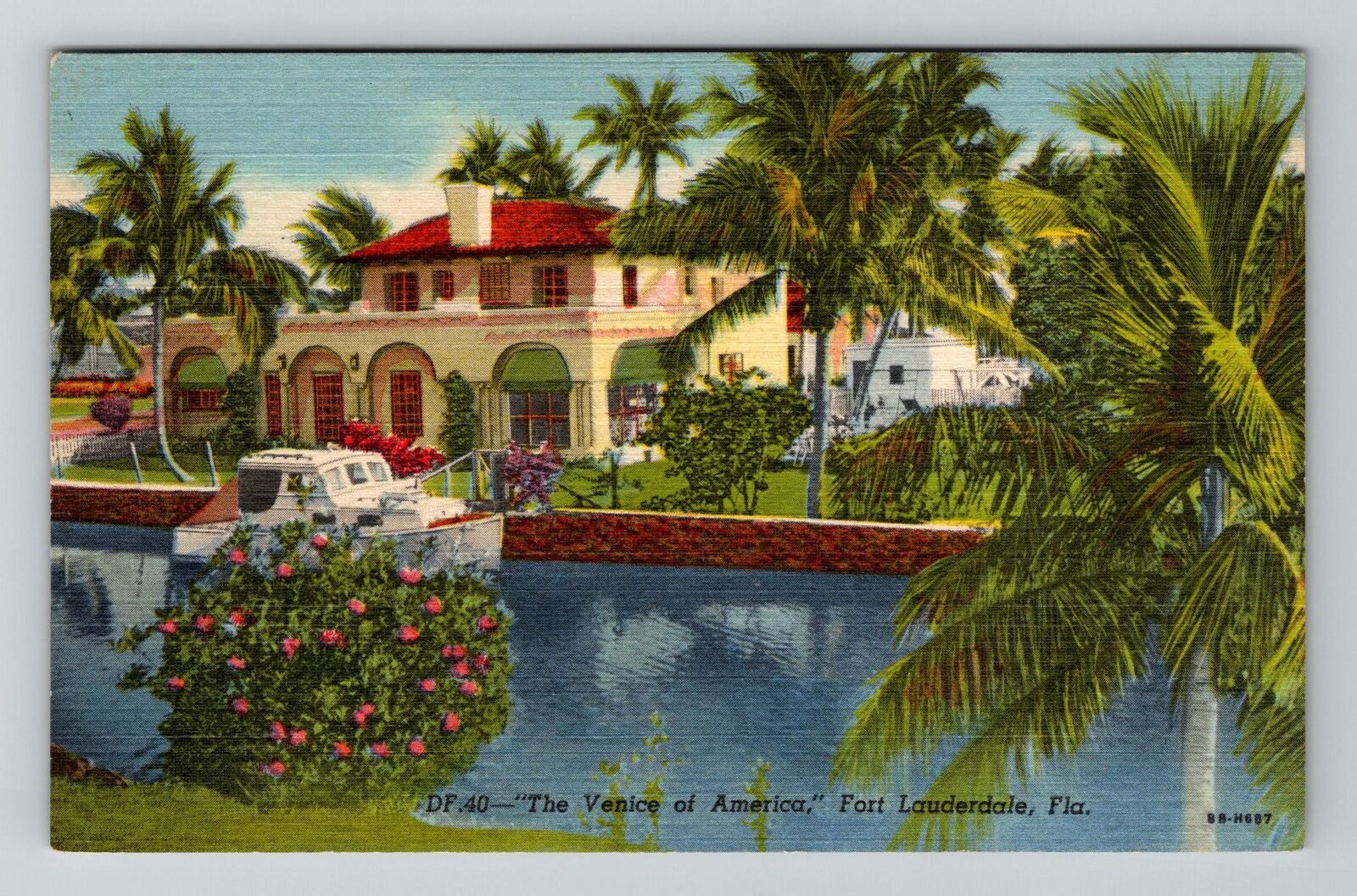 Fort Lauderdale FL-Florida, The Venice America, Vintage Postcard