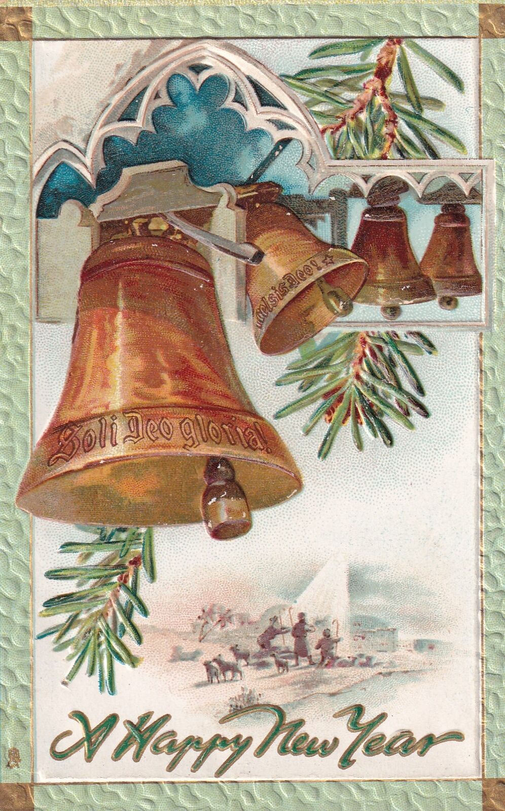 Tuck\'s 139 New Year Bell Ringing Postcard D59