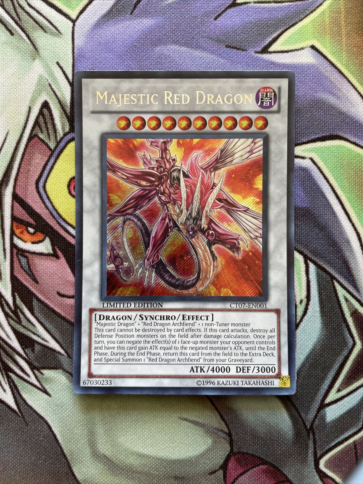 CT07-EN001 Majestic Red Dragon Secret Rare Limited Edition Near Mint Yugioh Card
