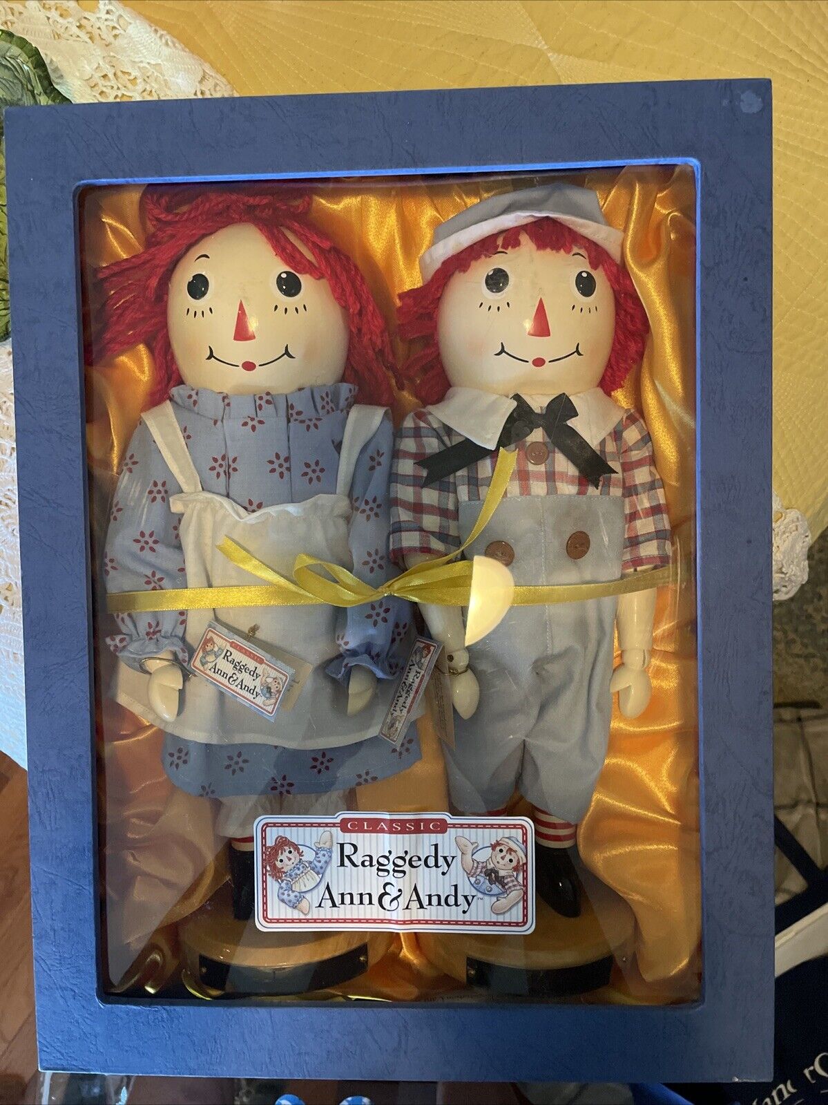 Sterling & Camille Raggedy Ann Andy  Xxxx/4000 Original Box Wooden New