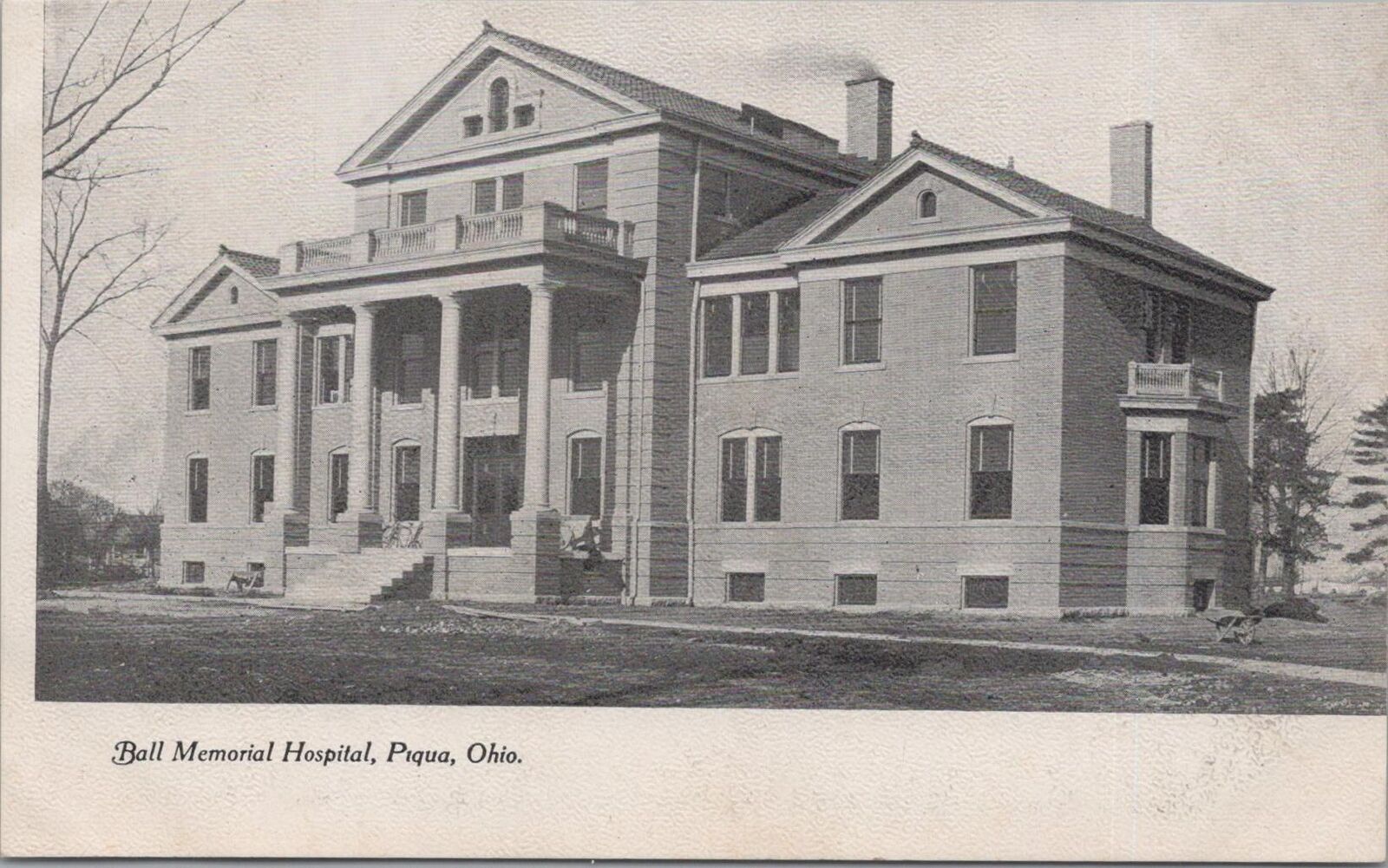 Postcard Ball Memorial Hospital Piqua OH 