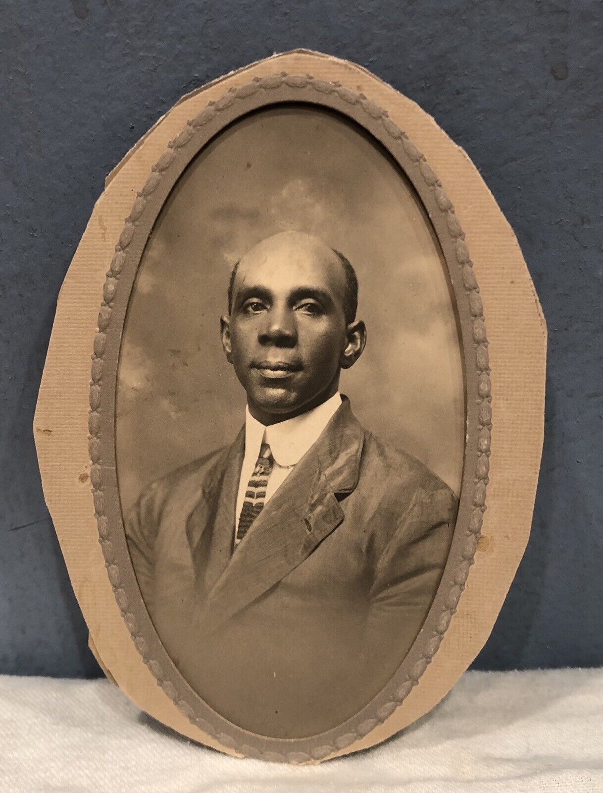 Antique Original 1880s African American Man Bishop Large Cabinet Card Photo