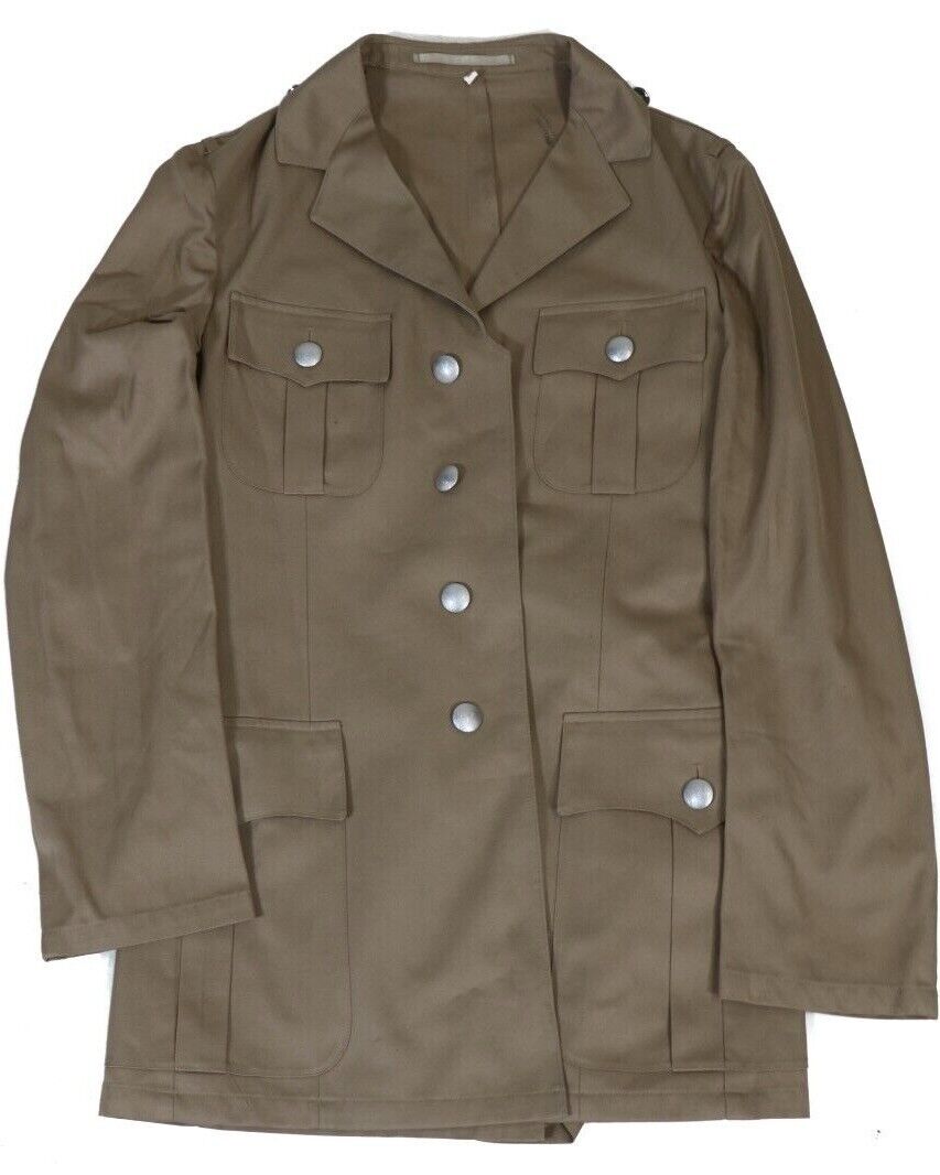 Medium - Authentic West German Bundeswehr Tan Khaki Army Officer Jacket Tunic