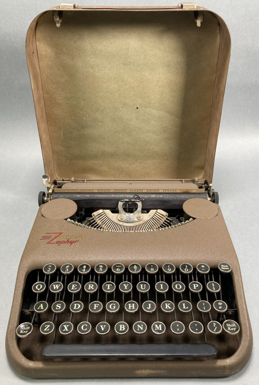 Vintage 1930\'s LC Smith & Corona Zephyr 30S Portable Manual Typewriter- USA Made