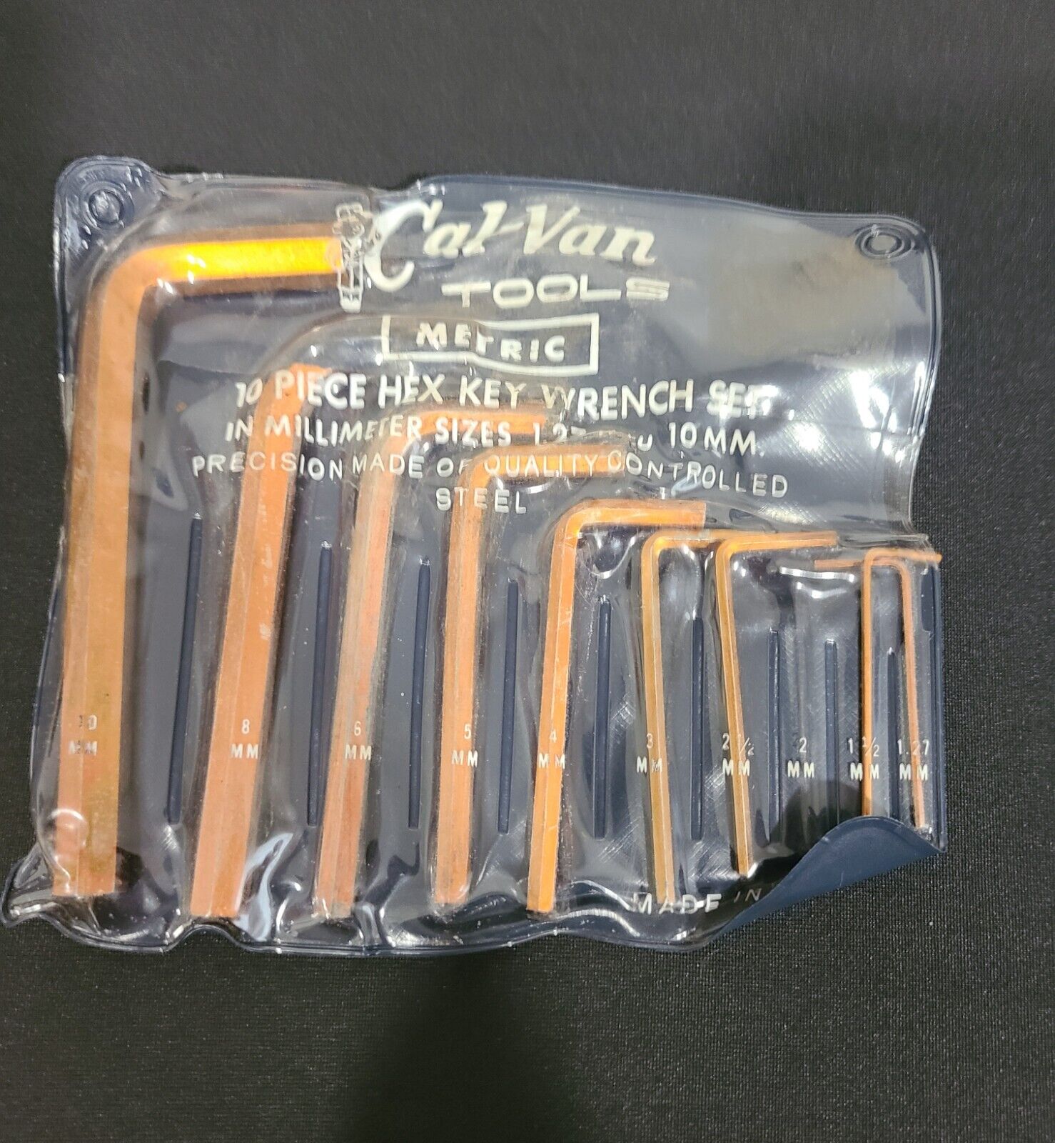 Vintage Cal-Van Hex Key Metric Wrench Set 