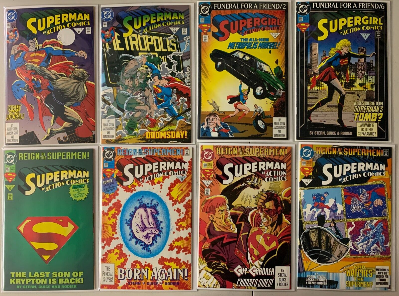 Action Comics lot #683-720 + variant + 2 Ann DC (avg 7.0 VF-) 43 diff (1992-\'96)