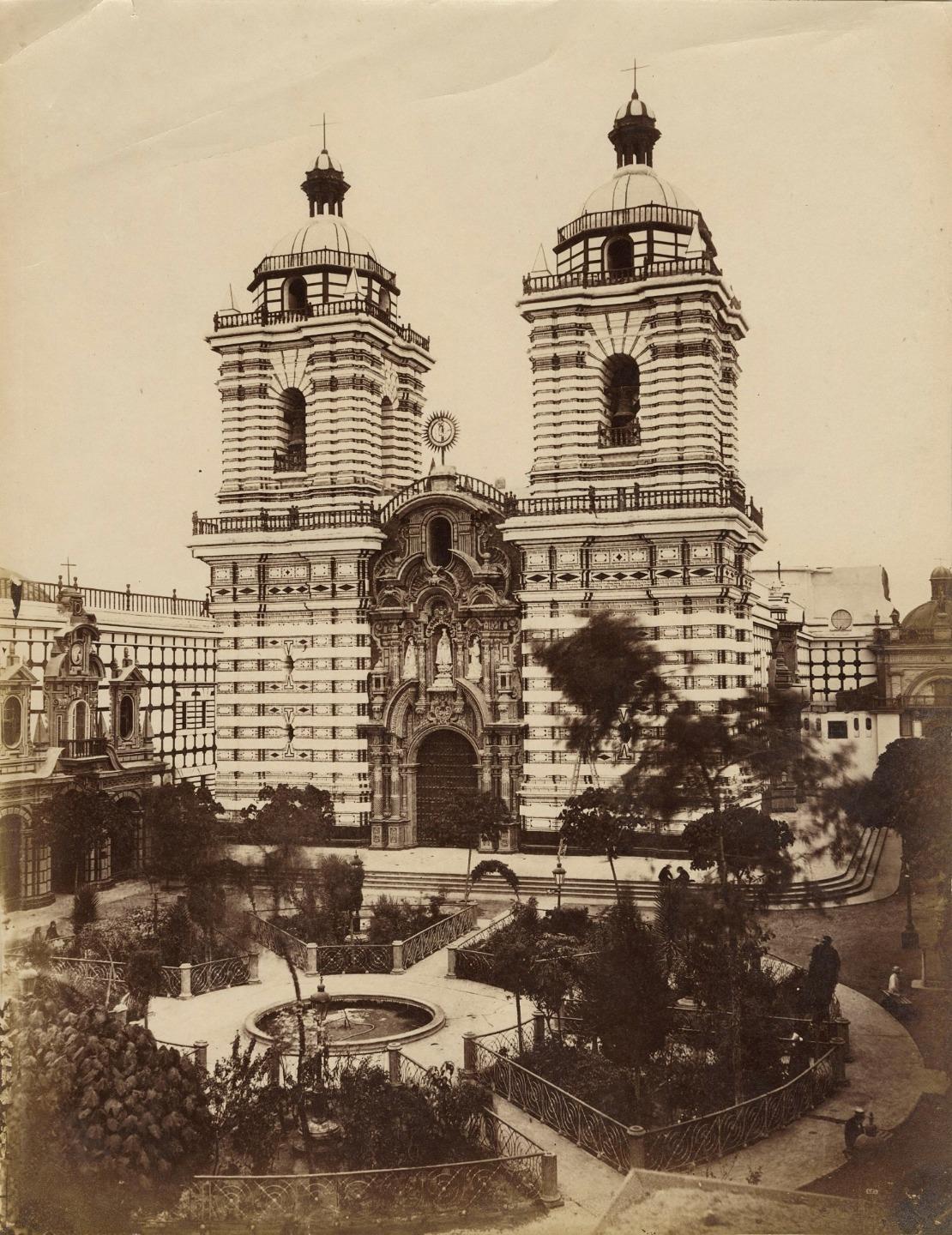 c. 1870\'s Basilica and Convent of San Francisco, Lima, Peru Albumen Photo