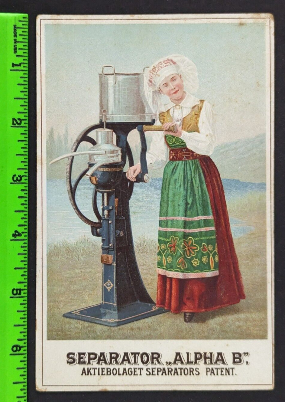 Vintage 1890s De Laval Separator Chicago World\'s Fair Woman Graphic Trade Card