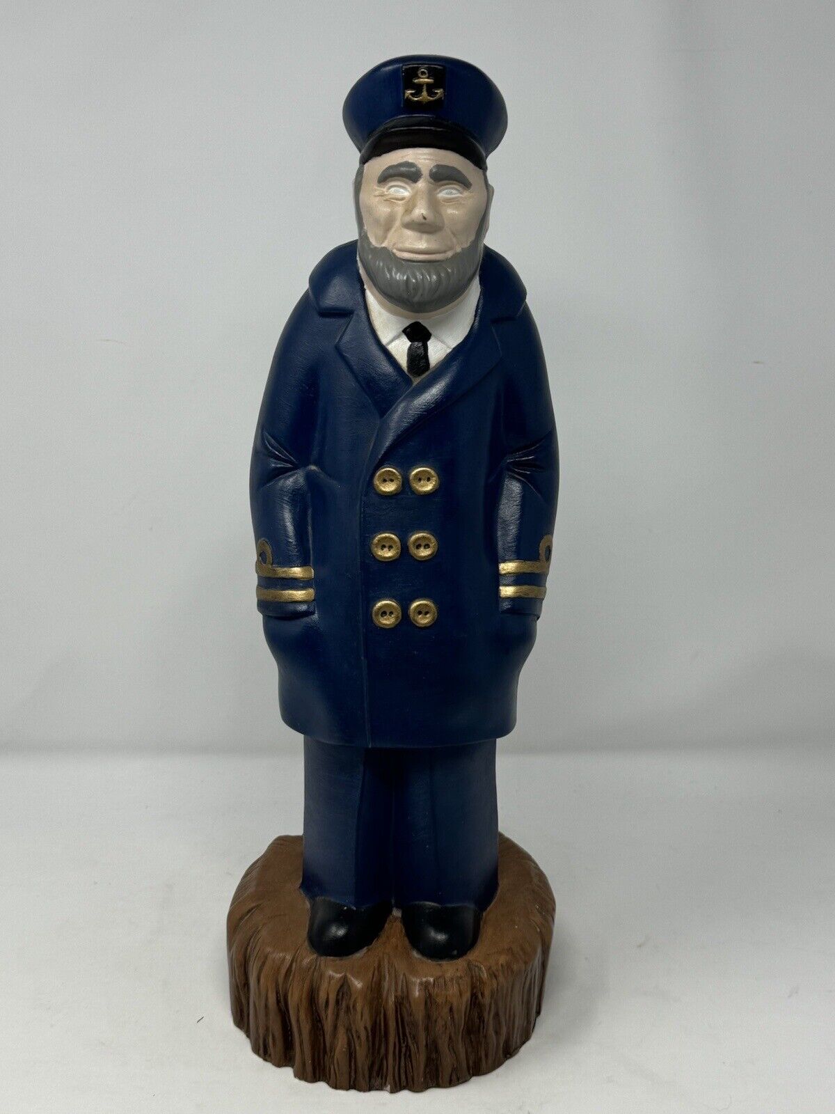 Vtg Rare 70s New England Navel Ceramic Sea Captain Blue Figurine holland mold
