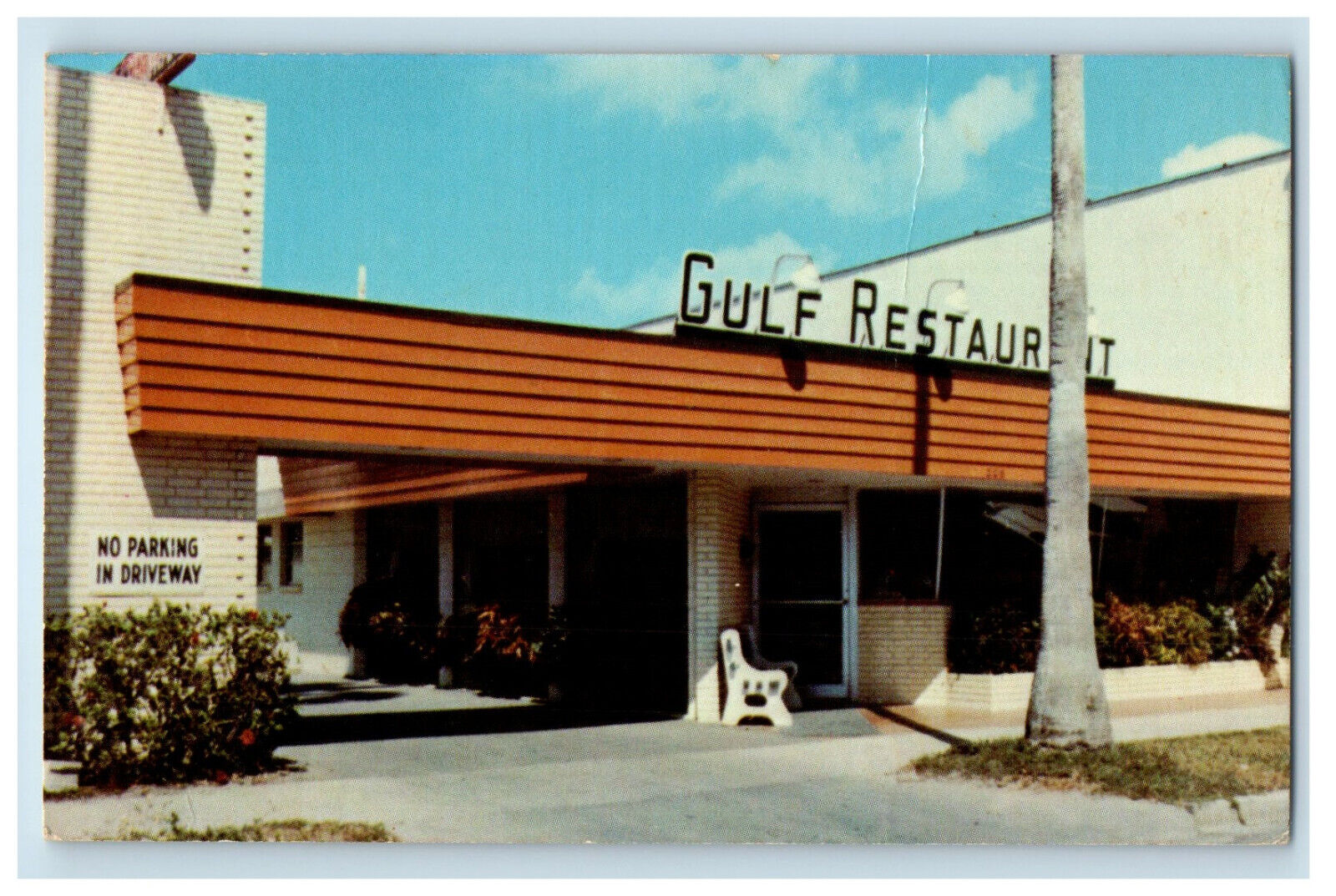 c1950's Entrance of Gulf Restaurant Miami Avenue Venice Florida FL Postcard