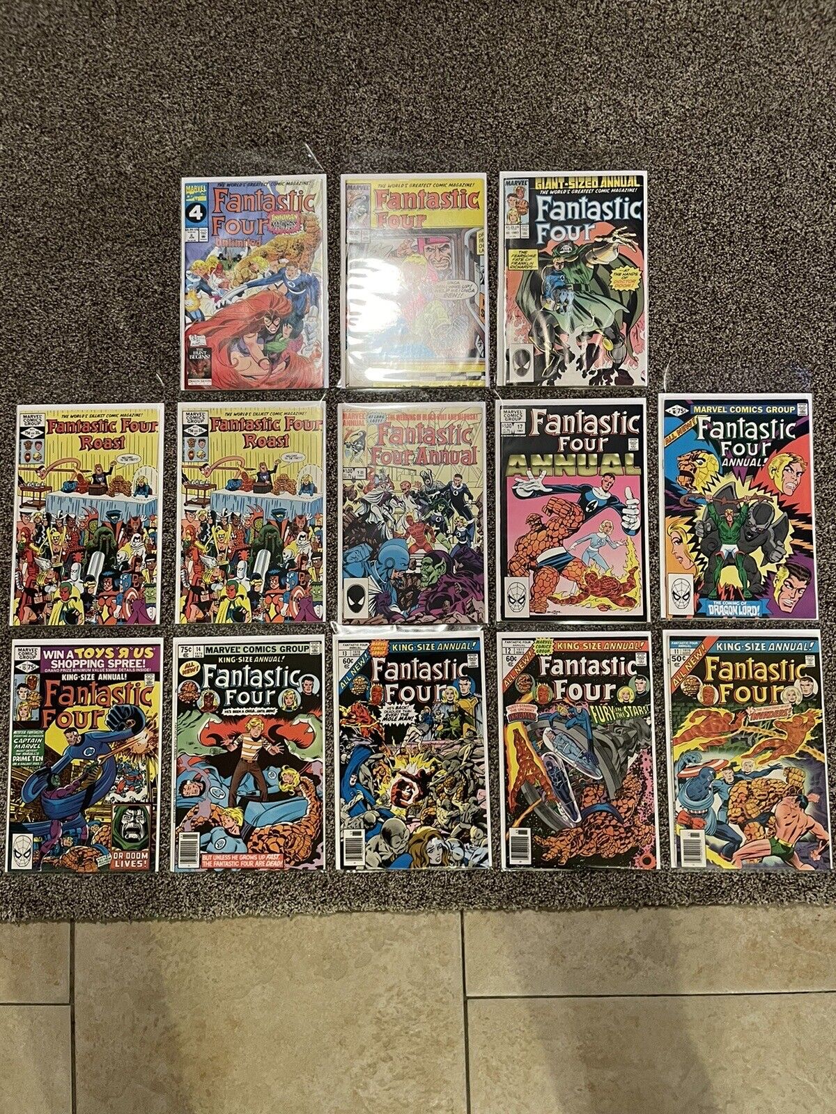 Vintage Fantastic Four Comic Lot (13 Comics)
