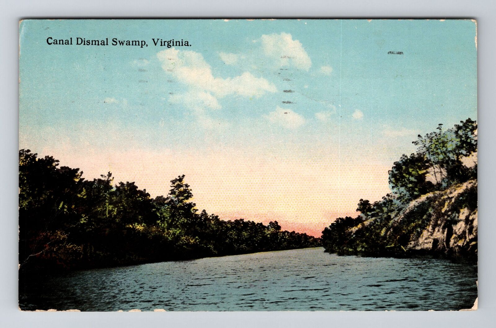VA-Virginia, Canal Dismal Swamp, Vintage c1919 Postcard