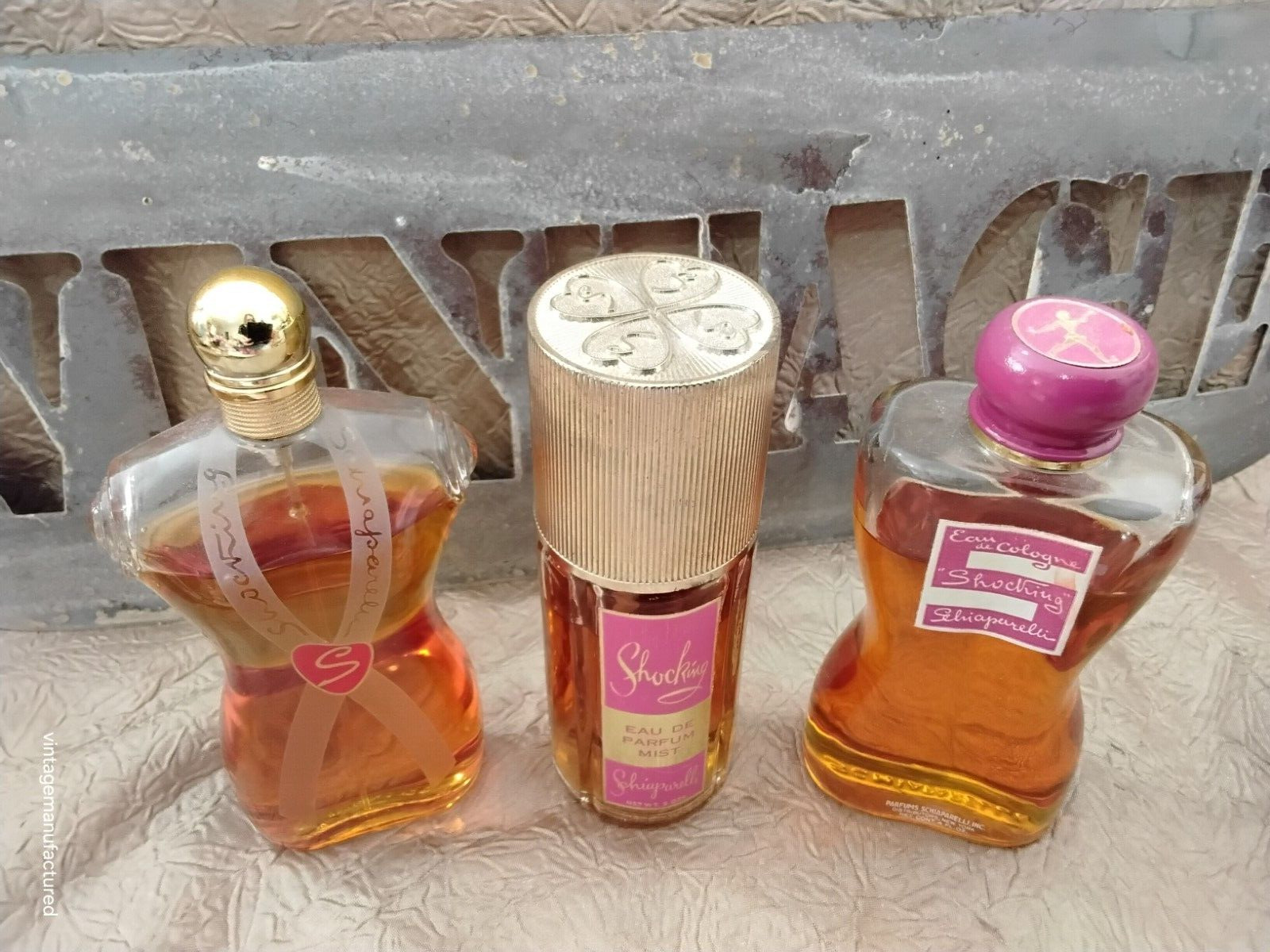  2 Vintage Schiaparelli Shocking Eau de Parfum 70% Remaining 1 Cologne 