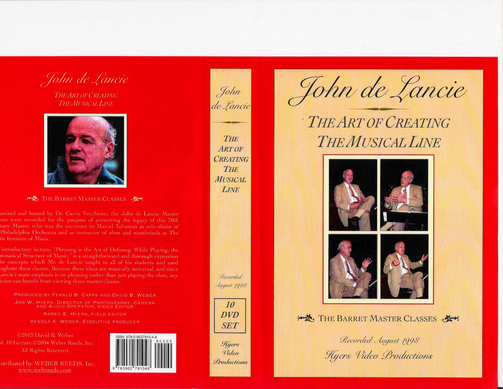 JOHN DE LANCIE 10 DVD Art of Creating the Music Line, Plus Reedmakers DVD