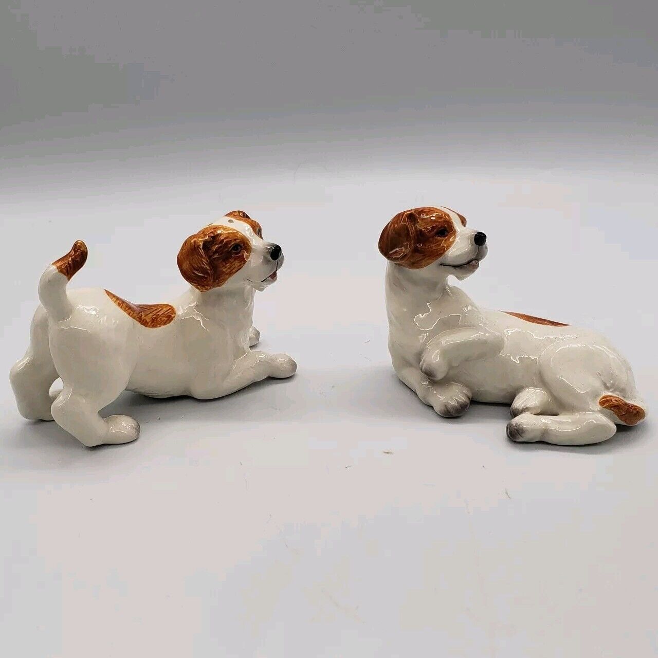 Pair Orchid Jack Russell Salt & Pepper Shakers 