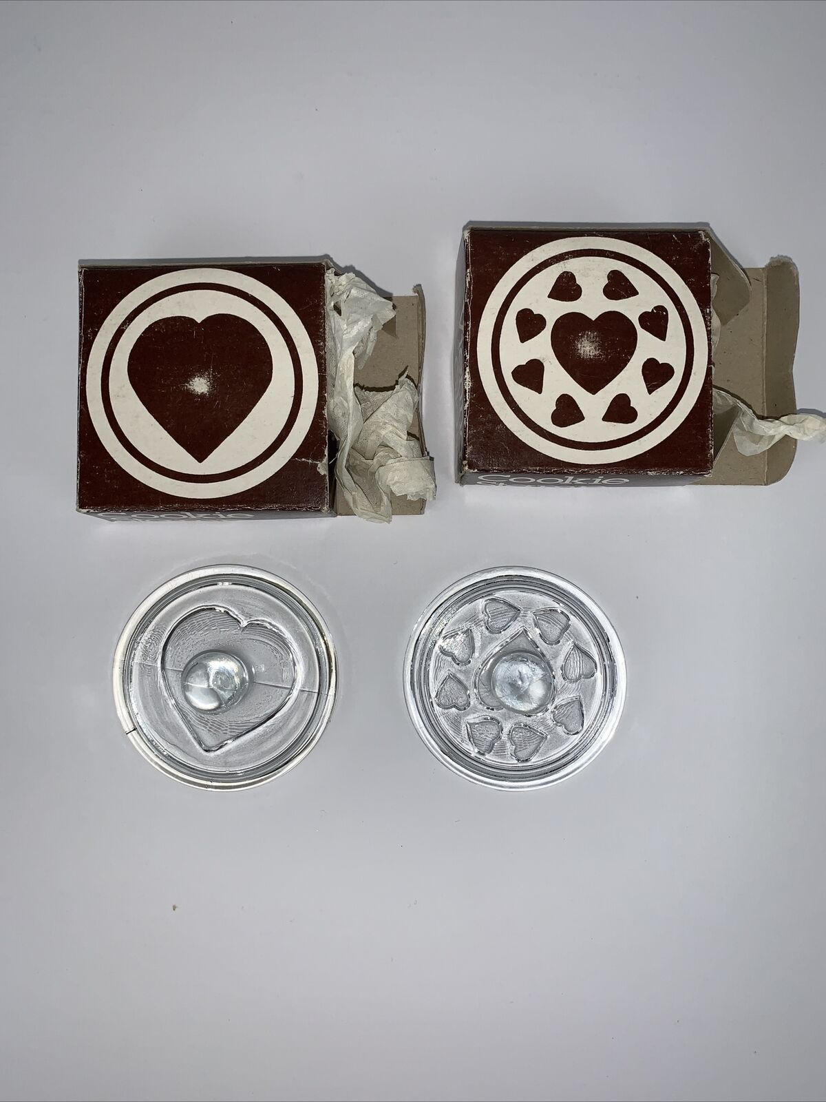 Vintage Vienna Glass COOKIE STAMPS Alfrede Knobler and Company Set Of 2