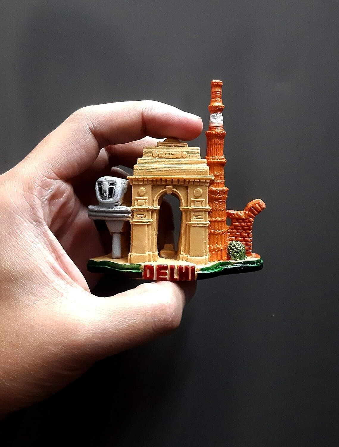 India Gate Qutub Minar Delhi Metro 3D Fridge Magnet Monument of India Souvenir