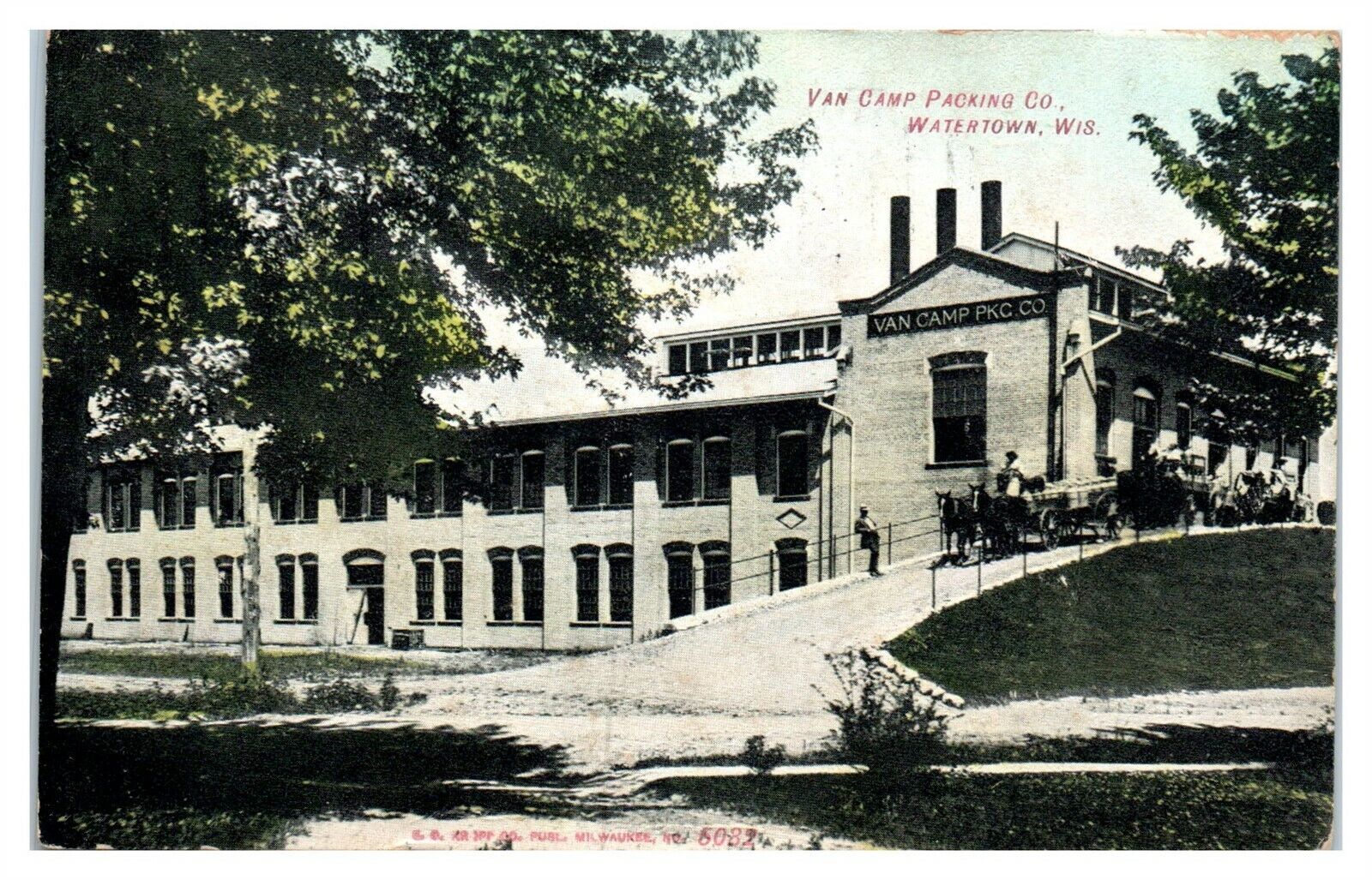 1909 Van Camp Packing Co. Watertown, WI Postcard *6D4