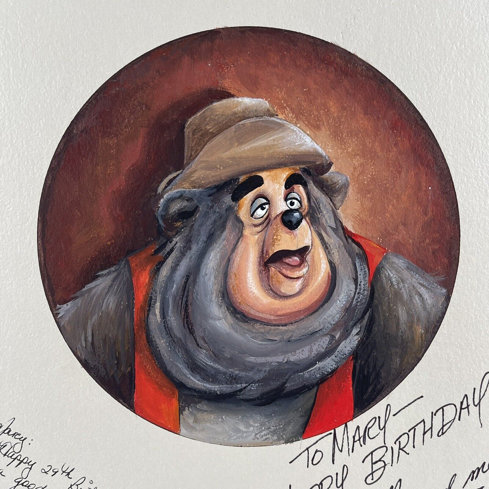 Original Disney Country Bear Jamboree BIG AL Painting by Don Ducky Williams 1982