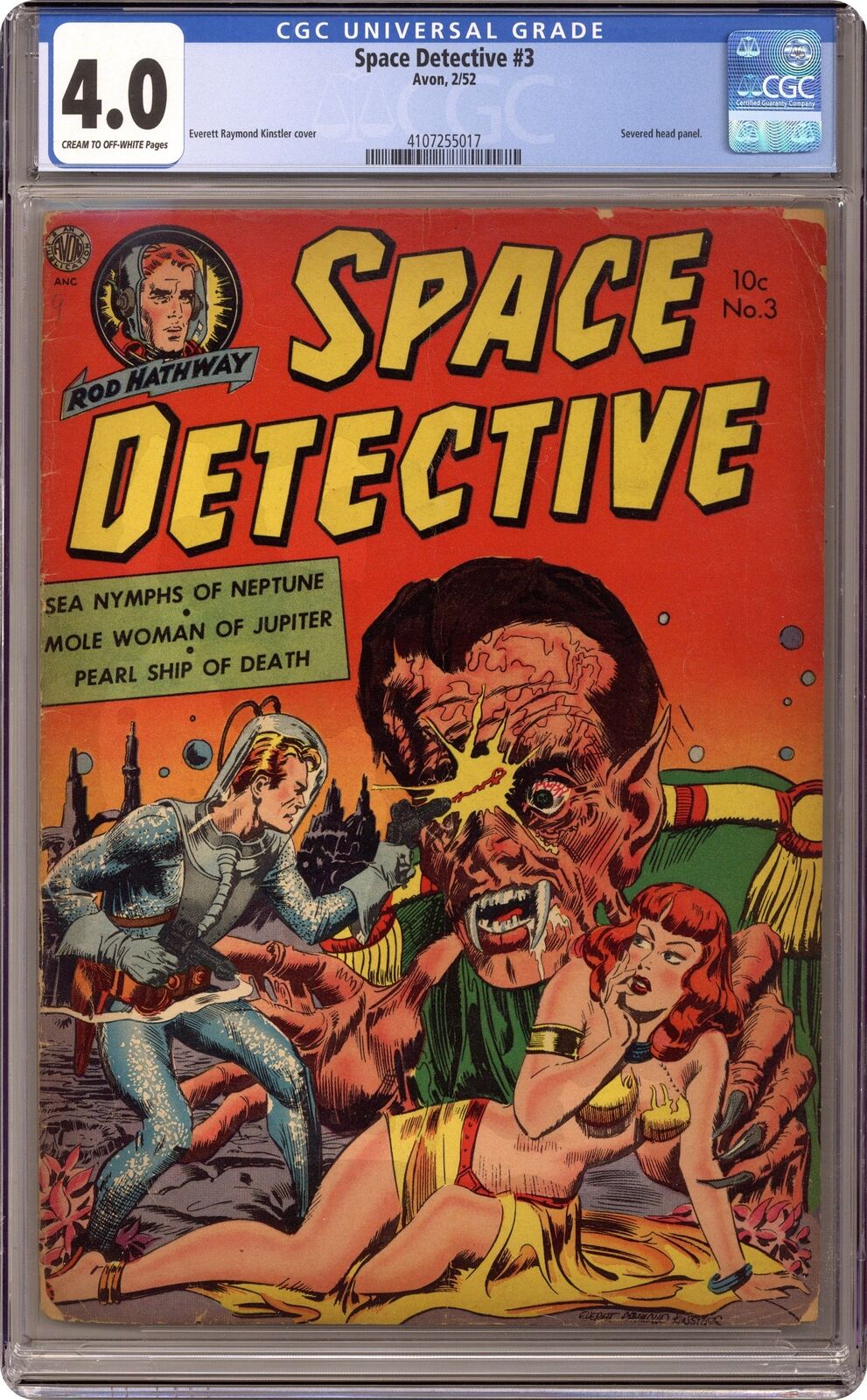 Space Detective #3 CGC 4.0 1952 4107255017