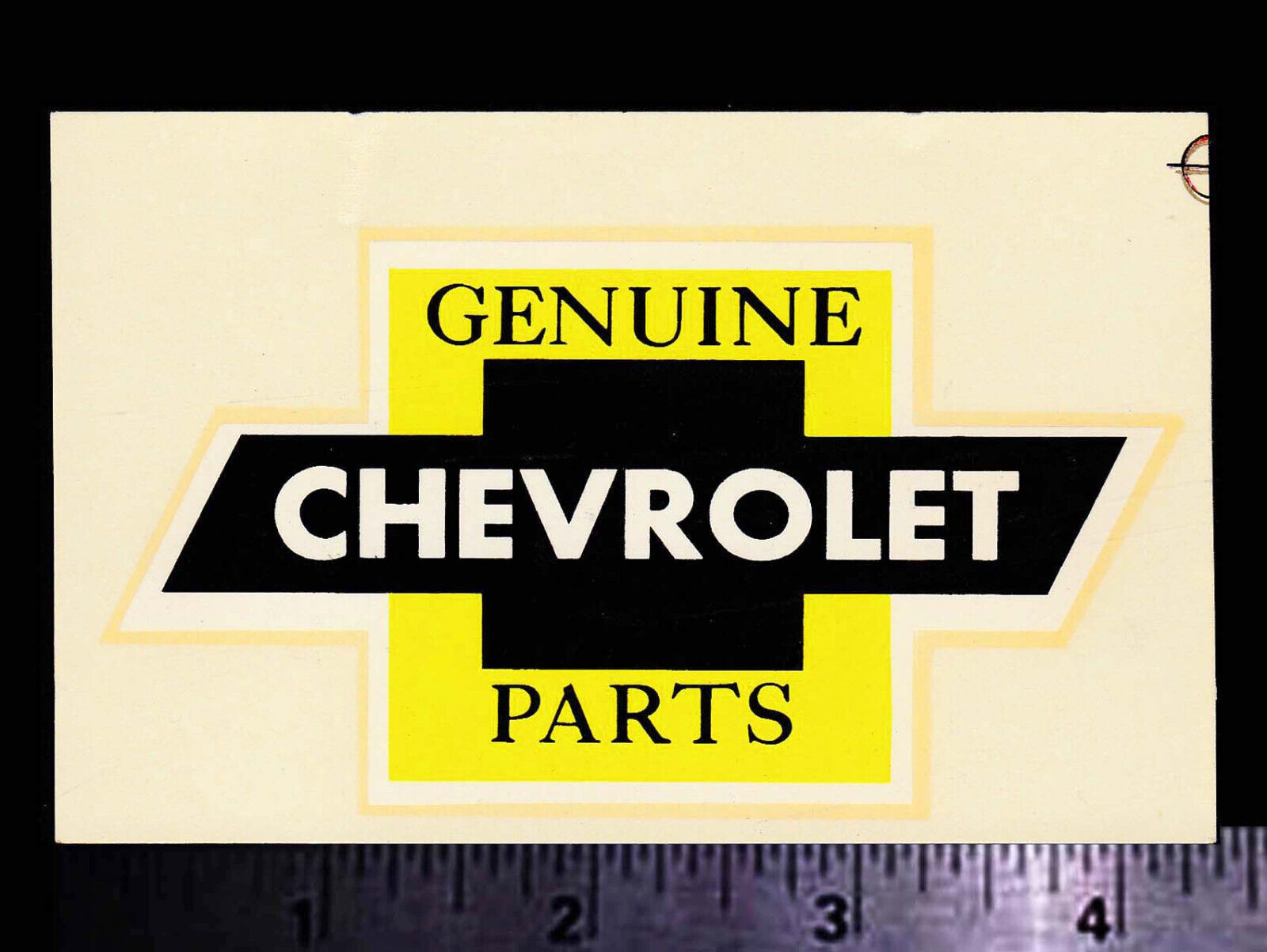 CHEVROLET Genuine Parts - Original Vintage 60’s Racing Water Slide Decal 4 inch