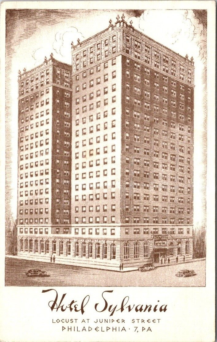 Philadelphia PA Pennsylvania Hotel Sylvania 1940 Advertising Vintage Postcard
